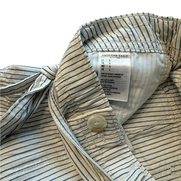 American Eagle Striped High-Waisted Women's Shorts - Picture 3 of 4